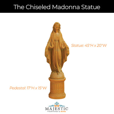 8045-Chiseled Madonna Statue-Majestic Fountains and More