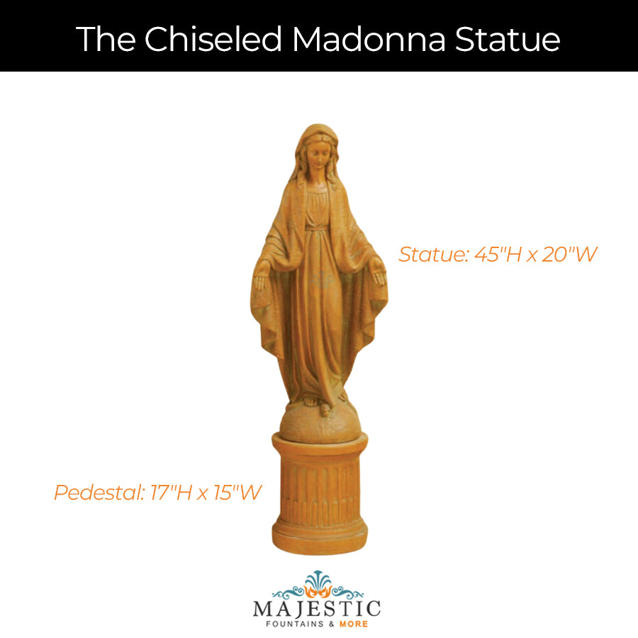 8045-Chiseled Madonna Statue-Majestic Fountains and More