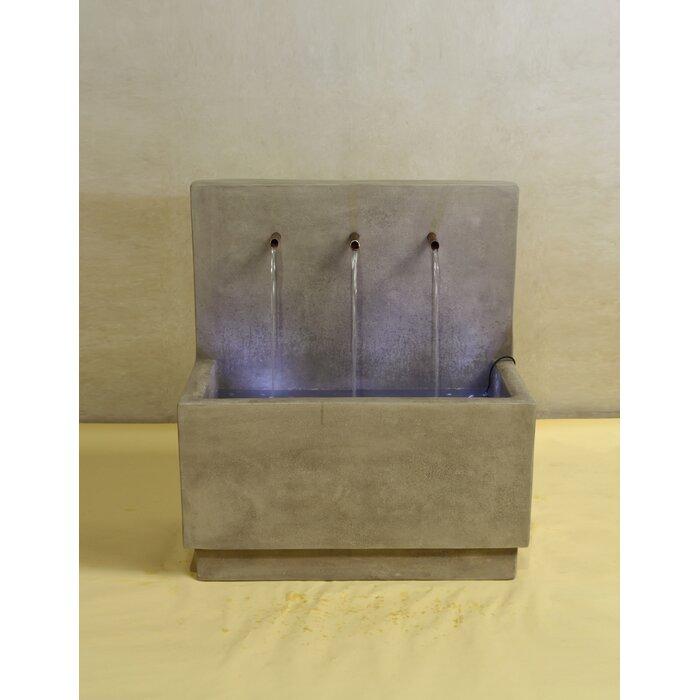 Tribus Concrete Outdoor Wall Fountain - Majestic Fountains