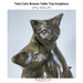 Twin Cats Table Top Bronze sculpture - Majestic Fountains and More