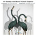 Two Stading Cranes Bronze Fountain Sculpture - Majestic Fountains and More