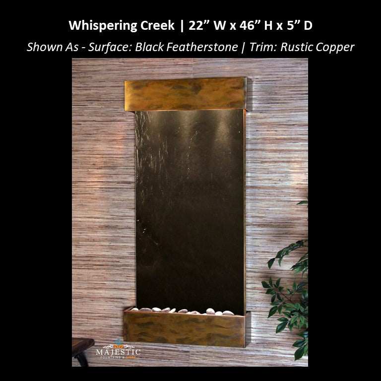 Adagio Whispering Creek 46"H x 22"W - Indoor Wall Fountain - Majestic FountainsMajestic Fountains and More