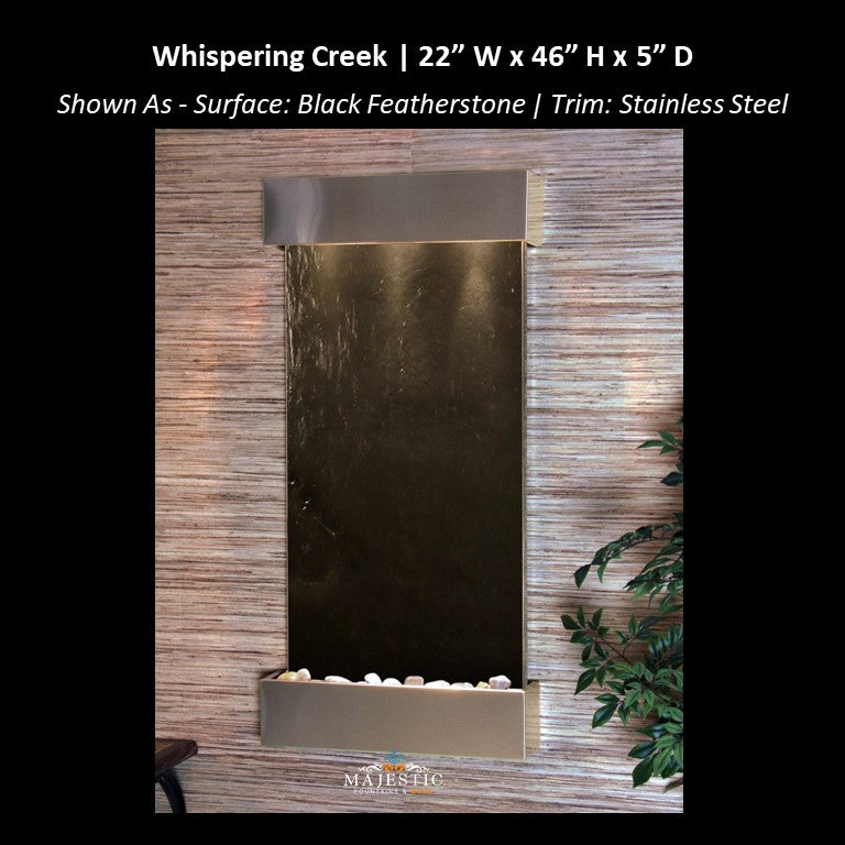 Adagio Whispering Creek 46"H x 22"W - Indoor Wall Fountain - Majestic FountainsMajestic Fountains and More