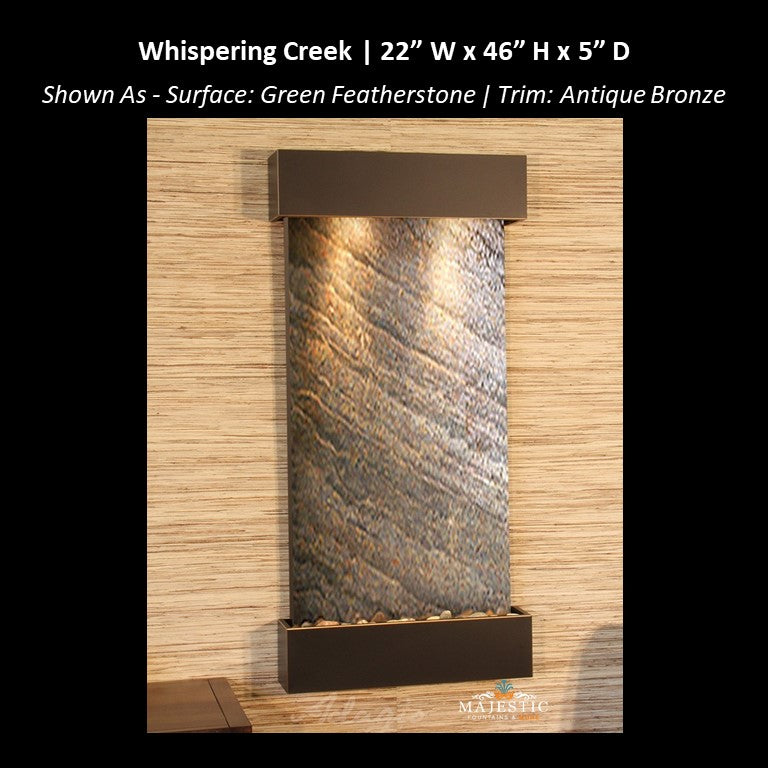 Adagio Whispering Creek 46"H x 22"W - Indoor Wall Fountain - Majestic Fountains