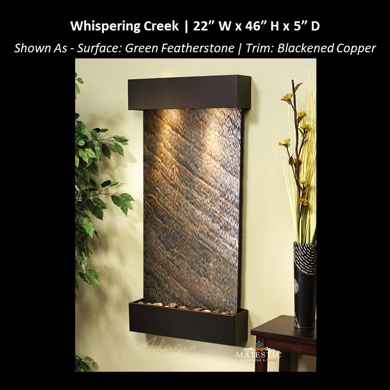 Adagio Whispering Creek 46"H x 22"W - Indoor Wall Fountain - Majestic Fountains