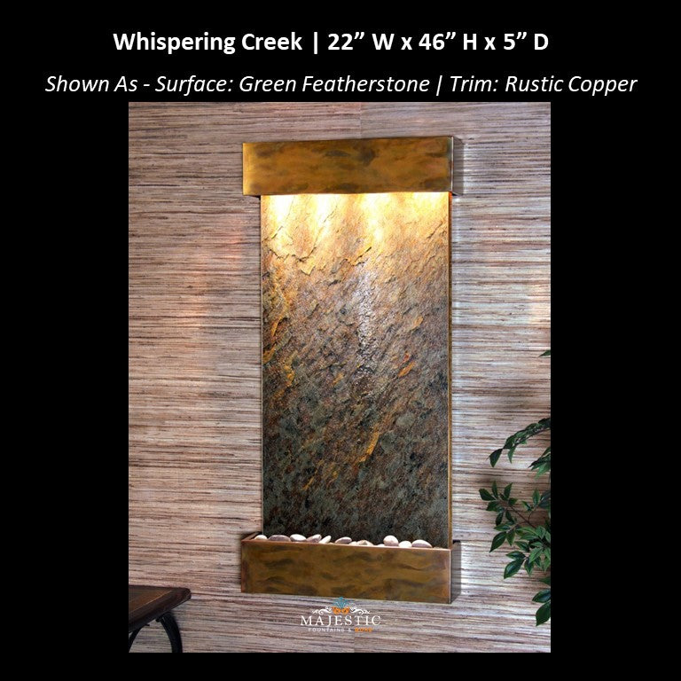 Adagio Whispering Creek 46"H x 22"W - Indoor Wall Fountain - Majestic Fountains