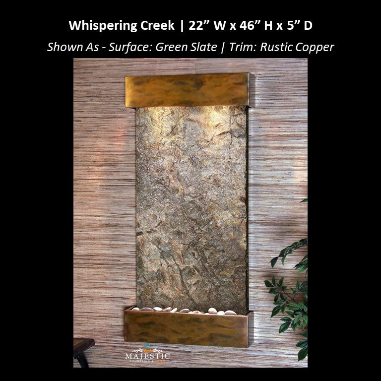 Adagio Whispering Creek 46"H x 22"W - Indoor Wall Fountain - Majestic Fountains