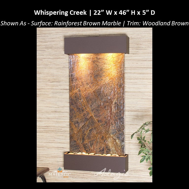 Adagio Whispering Creek 46"H x 22"W - Indoor Wall Fountain - Majestic Fountains