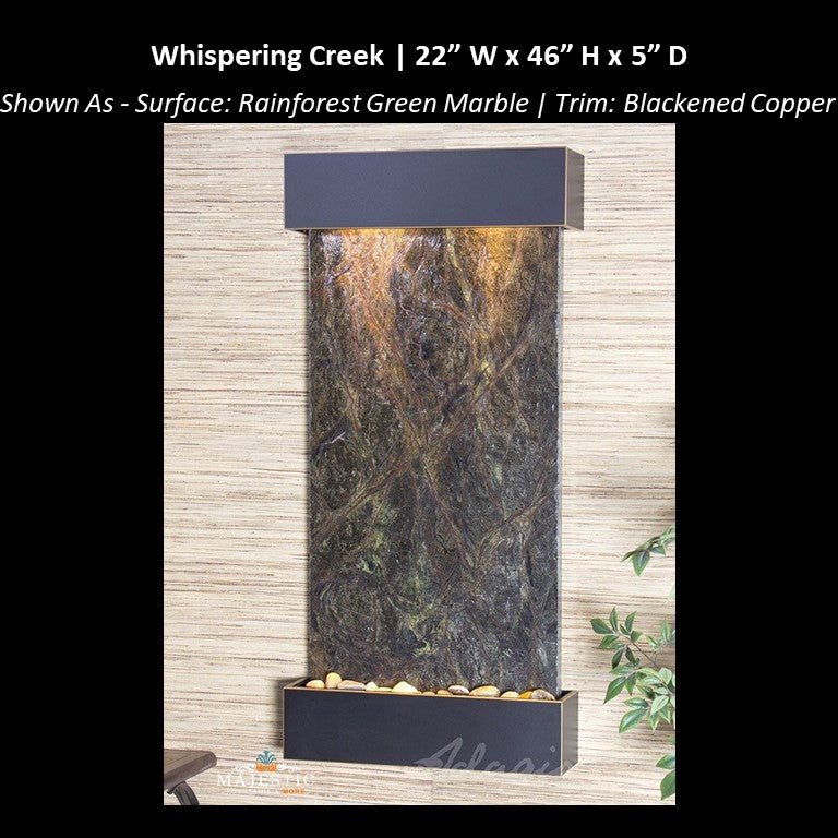 Adagio Whispering Creek 46"H x 22"W - Indoor Wall Fountain - Majestic Fountains