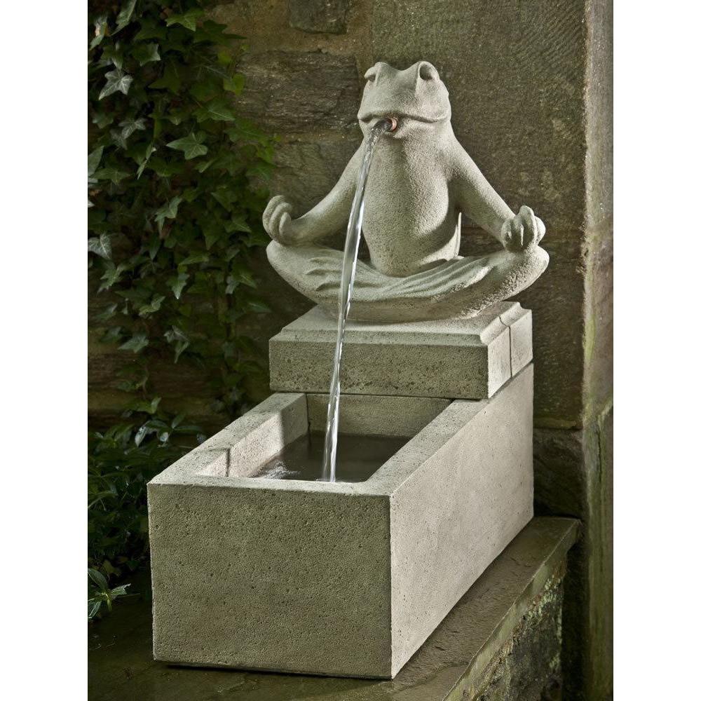 Zen Plinth Fountain in Cast Stone by Campania International FT-202 - Majestic Fountains