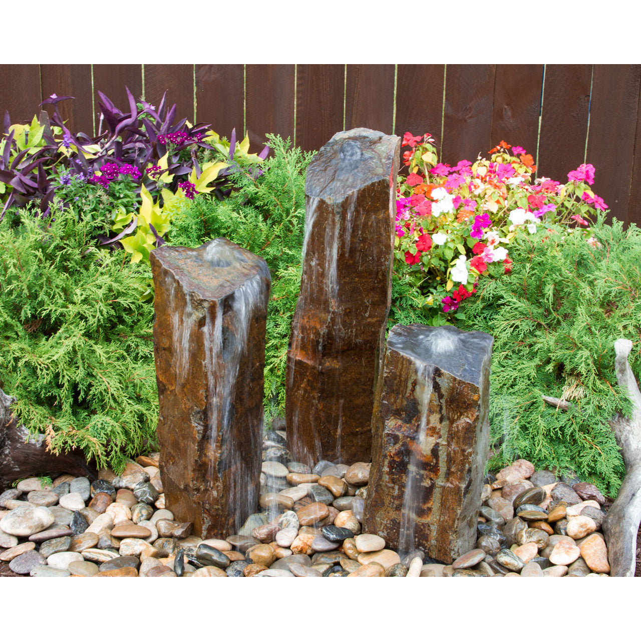 Rustic Natural Top Basalt Column Fountain Kit