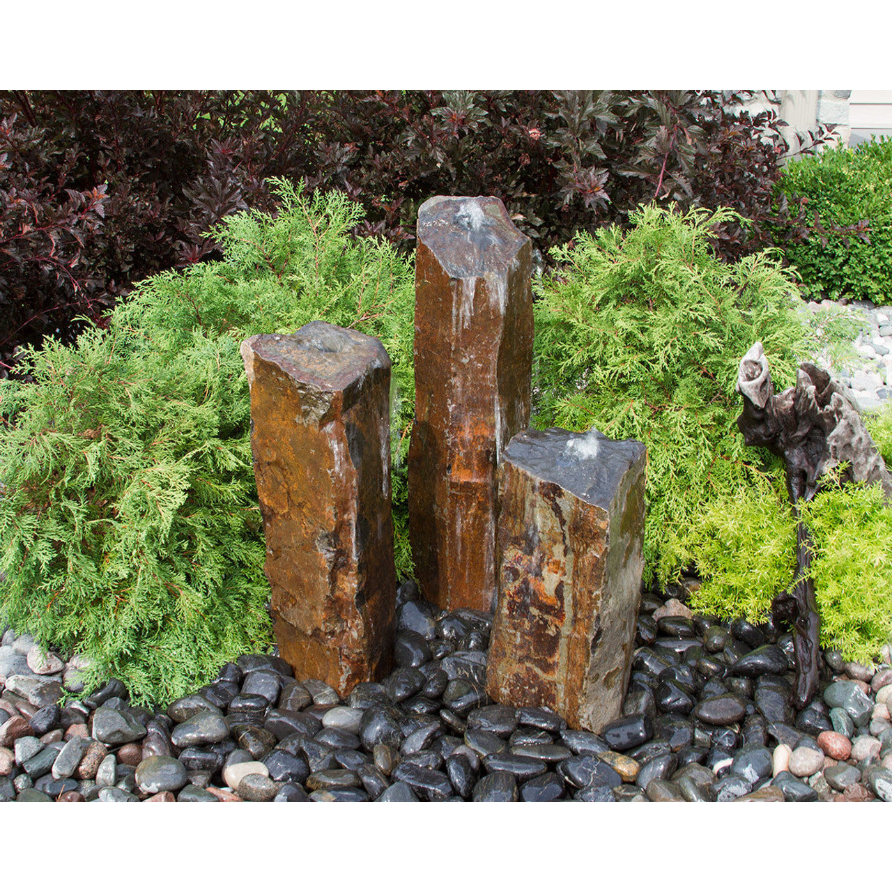 Rustic Natural Top Basalt Column Fountain Kit