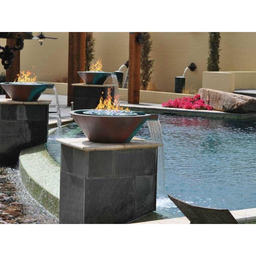 Essex Extended Lip Fire & Water Bowl Artisan Series by Grand Effects - Majestic Fountains