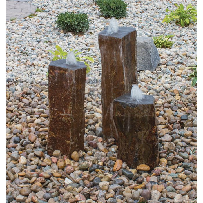 Basalt Column - Polished Tops - Complete Fountain Kit - Majestic Fountains