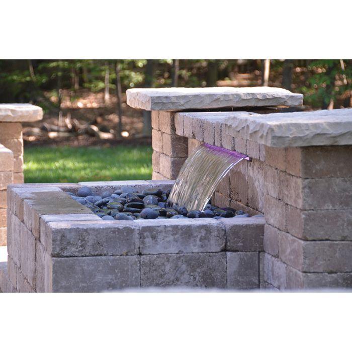 28" Medium Retaining Wall Formal Waterfall Kit - PBFFMDK - Majestic Fountains