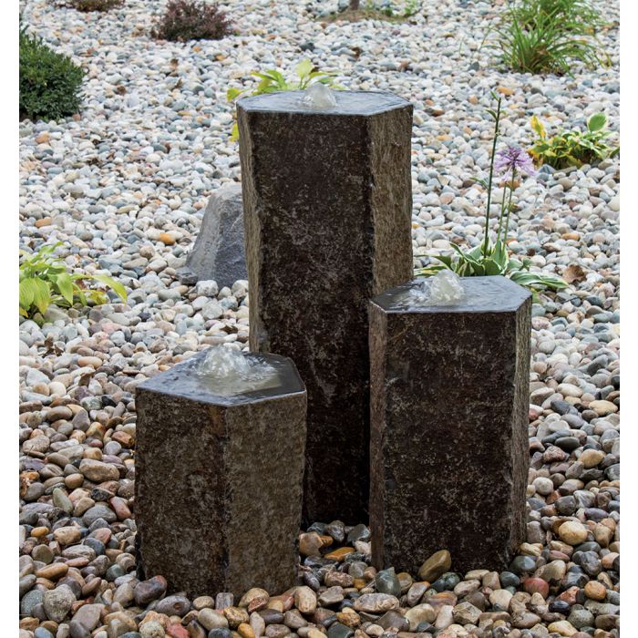 Basalt Column - Hollowed-Out - Complete Fountain Kit - Majestic Fountains