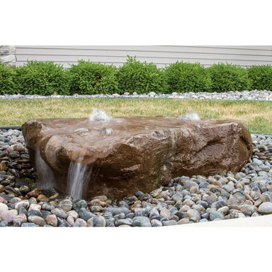 Manistique Falls Fountain Kit - GFRC Concrete Bubbling Boulder - Majestic Fountains