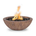 TOP Fires Sedona Round Fire Bowl in Wood Grain by The Outdoor Plus - Majestic Fountains