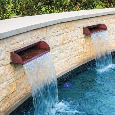 Bobe Radius Scupper - Copper - Majestic Fountains