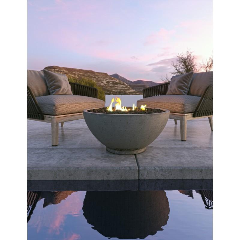 Large Sanctuary Fire Bowl - 18" H x  38 3/4" W Over 3 ft wide - Majestic Fountains