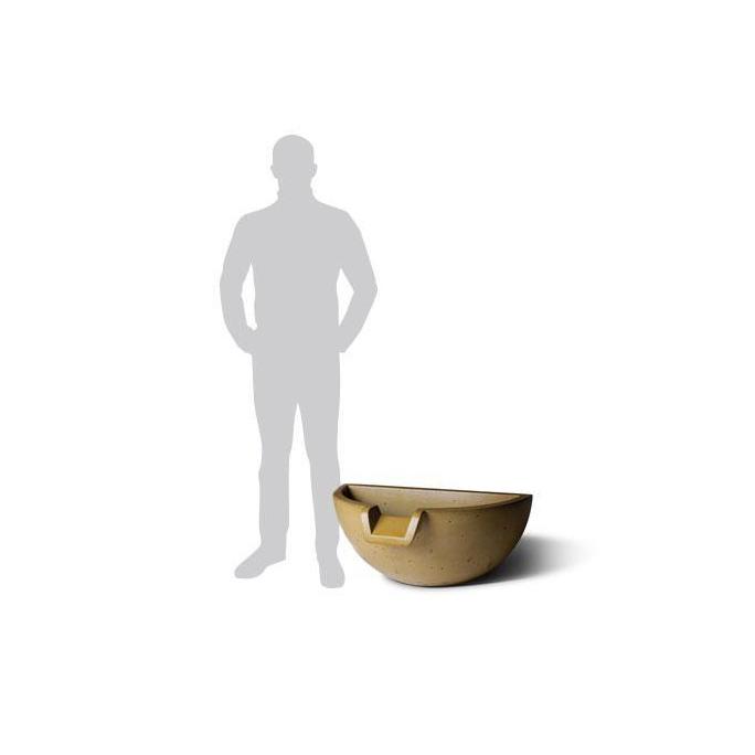 Slick Rock Spill Water Bowl - Half - Majestic Fountains